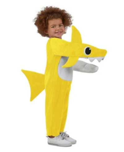 Shop Buyseasons Baby Shark Big Girl And Boy Chompin' Baby Shark Costume With Sound Chip In Yellow