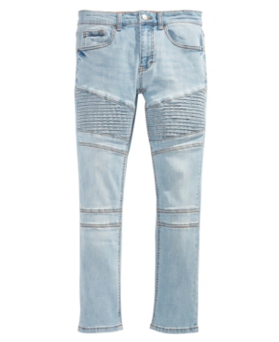 Ring Of Fire Big Boys Speedy Slim-fit Stretch Moto Jeans, Created For Macy's In Smoke Blue