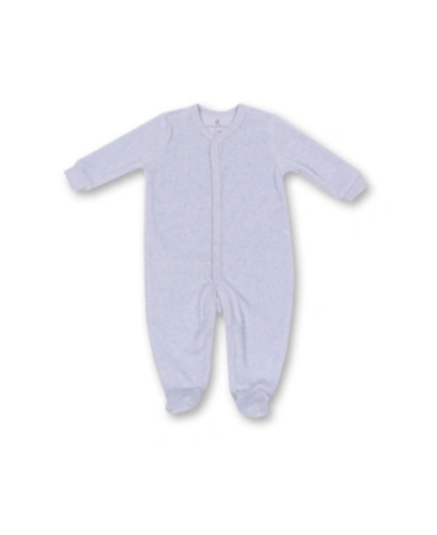 Shop Snugabye Baby Boys Velour Sleeper In Baby Blue