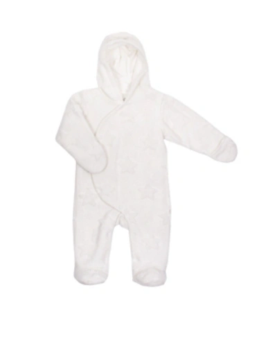 Shop Snugabye Dream Baby Boys And Girls Hooded Sherpa Pram Suit In White