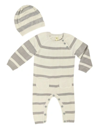 Shop Earth Baby Outfitters Baby Boys Or Baby Girls Bamboo Knit Romper In Gray
