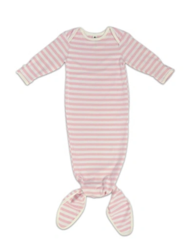Shop Earth Baby Outfitters Baby Girls Viscose From Bamboo Knot Sleeper In Pink