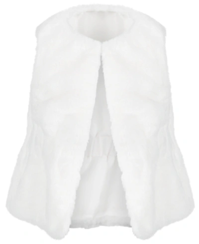 Shop First Impressions Baby Girl Faux Fur Vest In Angel White