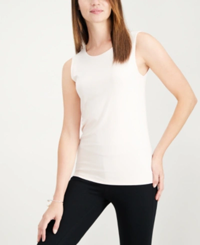 Shop Alfani Petite High Neck Tank Top, Created For Macy's In Bright White