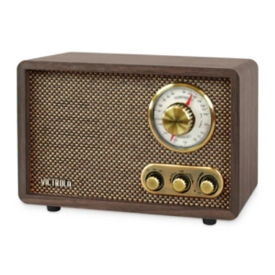 Shop Victrola Retro Wood Bluetooth Fm/am Radio With Rotary Dial In Espresso