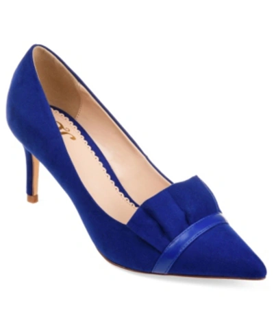 Journee Collection Womens Marek Heeled Pump In Blue