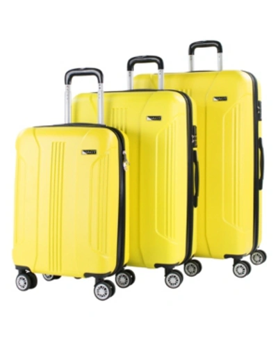 Shop American Green Travel Denali S. 3-pc. Anti-theft Hardside Luggage Set In Yellow
