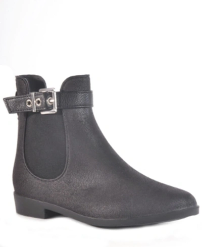 Shop Däv Dav Glasgow Suede Waterproof Women's Rain Bootie Women's Shoes In Black