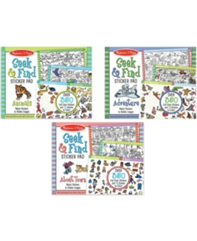 Shop Melissa & Doug Melissa Doug Seek Find Sticker Pad 3-pack: Around Town, Adventure, Animals