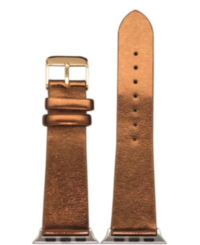 Shop Nimitec Shimmer Apple Watch Band In Bronze