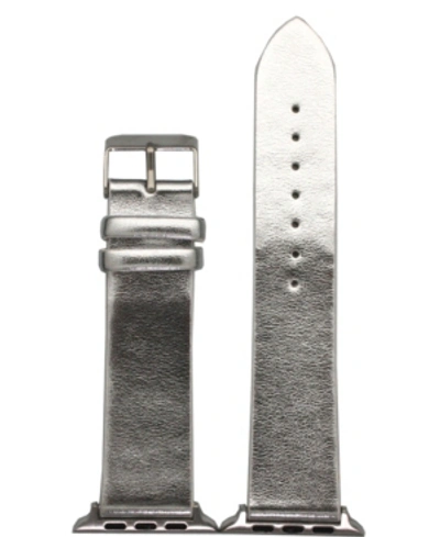 Shop Nimitec Shimmer Apple Watch Band In Silver-tone