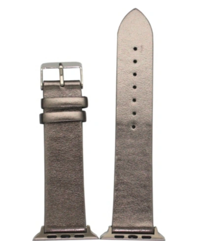 Shop Nimitec Shimmer Apple Watch Band In Platinum