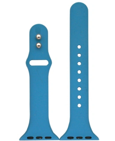 Shop Nimitec Slim Style Silicone Apple Watch Replacement Band In Blue