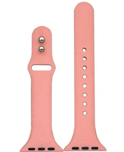 Shop Nimitec Slim Style Silicone Apple Watch Replacement Band In Blush