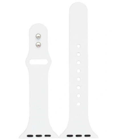 Shop Nimitec Slim Style Silicone Apple Watch Replacement Band In White