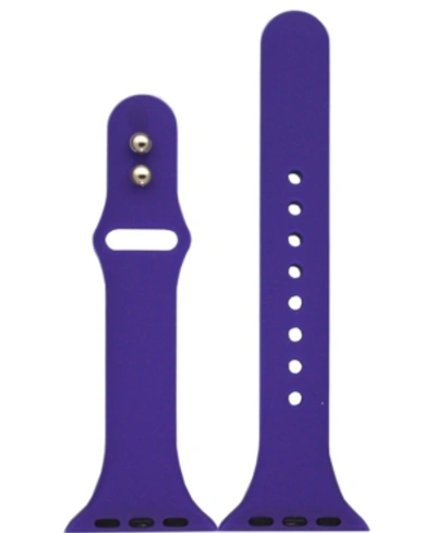 Shop Nimitec Slim Style Silicone Apple Watch Replacement Band In Purple