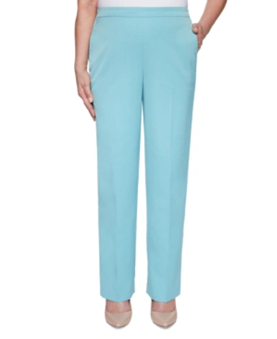 Shop Alfred Dunner Petite Chesapeake Bay Pull-on Pants In Dove Blue