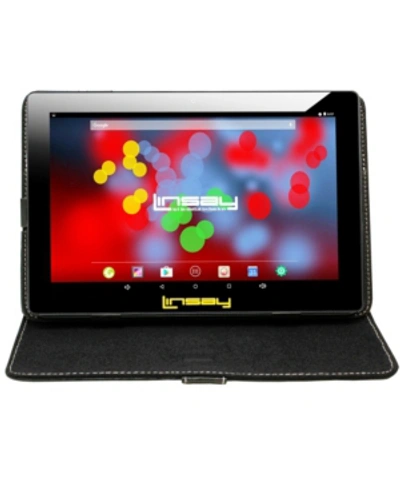 Shop Linsay New  10.1" Tablet With Black Leather Case Quad Core 2gb Ram Tablet 64gb Newest Android 13