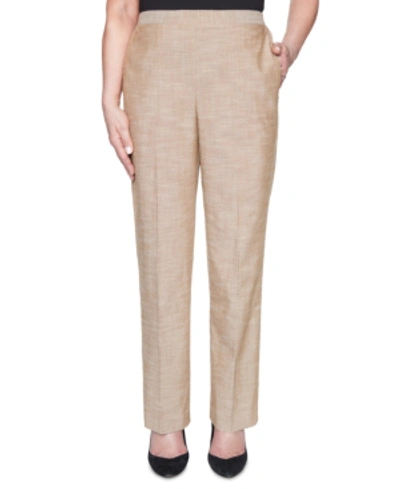 Shop Alfred Dunner Petite Desert Oasis Pull-on Pants In Bamboo