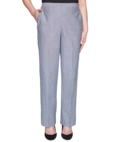 Shop Alfred Dunner Petite Bella Vista Pull-on Pants In Grey