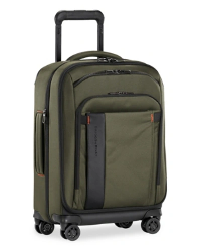 Shop Briggs & Riley Zdx 21" Carry-on Expandable Spinner In Dark Green
