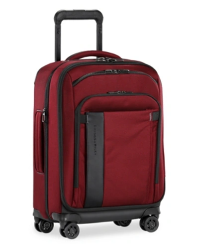 Shop Briggs & Riley Zdx 21" Carry-on Expandable Spinner In Red Brick