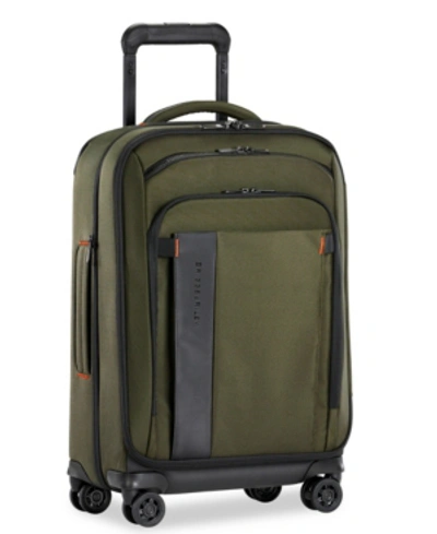 Shop Briggs & Riley Zdx 22" Carry-on Expandable Spinner In Dark Green