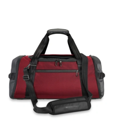 Shop Briggs & Riley Zdx Large Travel Duffle In Red Brick