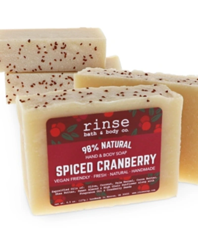 Shop Rinse Bath & Body Co. Spiced Cranberry Soap Bar In Red