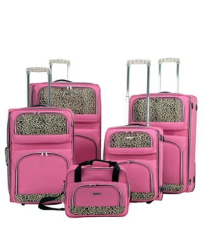 Shop Rockland 5-pc. Softside Luggage Set In Pink