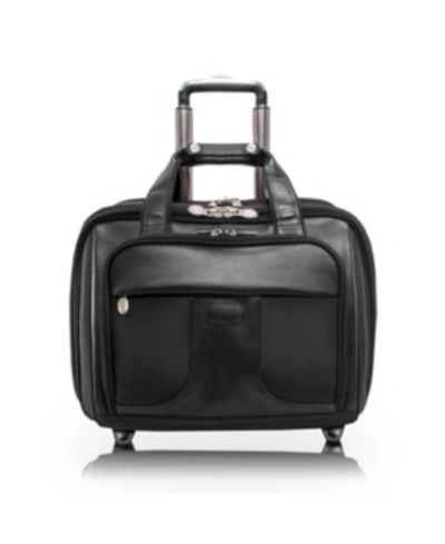 Mcklein Chicago, 15" Patented Detachable -wheeled Laptop Briefcase In Black