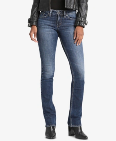 Silver Jeans Co. Suki Mid Rise Stretchy Slim Bootcut Jeans In Indigo