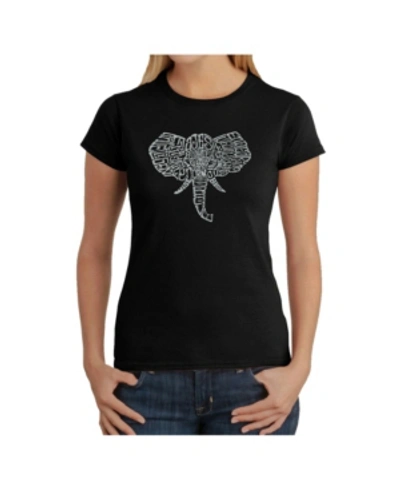 Shop La Pop Art Women's Word Art T-shirt In Black