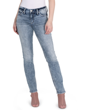 Silver Jeans Co Avery Curvy Fit Straight Leg Jeans In Indigo Modesens