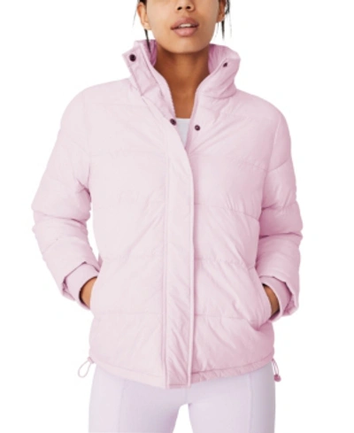 Cotton on sale pink puffer jacket