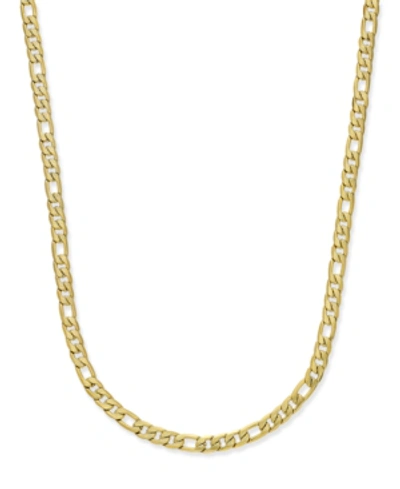 Shop Sutton By Rhona Sutton Men's Gold-tone Figaro Chain Necklace