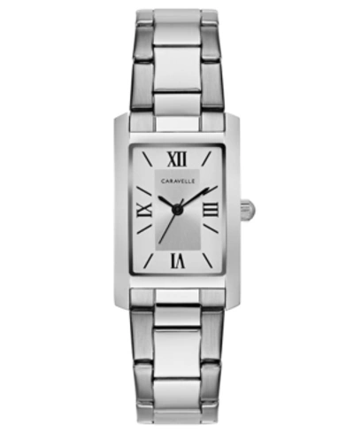 Shop Caravelle Designed By Bulova Women's Stainless Steel Bracelet Watch 21x33mm In No Color