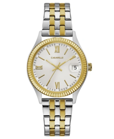 Shop Caravelle Designed By Bulova Women's Two-tone Stainless Steel Bracelet Watch 32mm In No Color