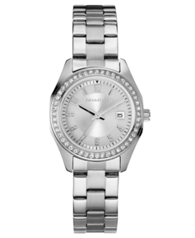 Shop Caravelle Designed By Bulova Women's Stainless Steel Bracelet Watch 28mm In No Color