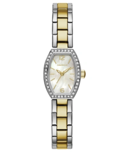 Shop Caravelle Designed By Bulova Women's Two-tone Stainless Steel Bracelet Watch 18x24mm In No Color