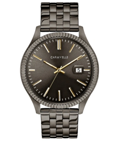 Shop Caravelle Designed By Bulova Men's Gunmetal Stainless Steel Bracelet Watch 41mm In No Color