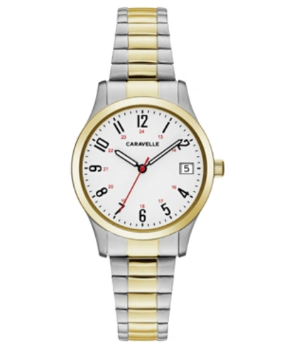 Shop Caravelle Designed By Bulova Women's Two-tone Stainless Steel Bracelet Watch 30mm In No Color