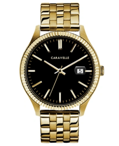 Shop Caravelle Designed By Bulova Men's Gold-tone Stainless Steel Bracelet Watch 41mm In No Color