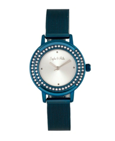 Shop Sophie And Freda Quartz Cambridge Alloy Watches 28mm In Blue