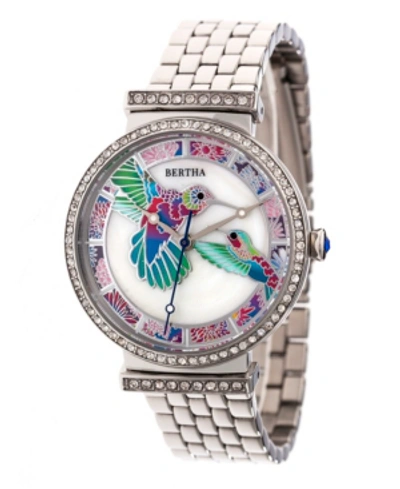 Bertha Quartz Emily Collection Silver Stainless Steel Watch 37mm In Silver