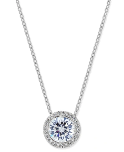 Shop Eliot Danori Silver-tone Crystal Pendant Necklace, Created For Macy's