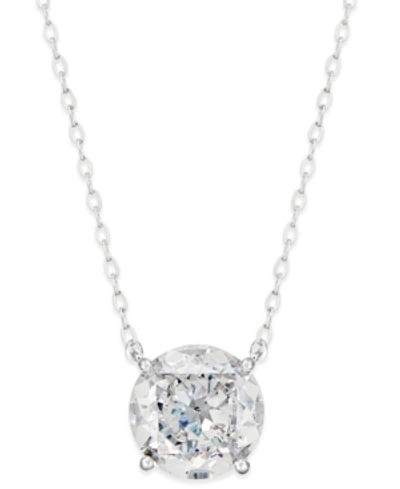 Shop Eliot Danori Silver-tone Crystal Pendant Necklace, Created For Macy's