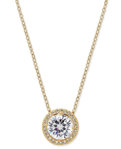 Shop Eliot Danori Silver-tone Crystal Pendant Necklace, Created For Macy's In Gold