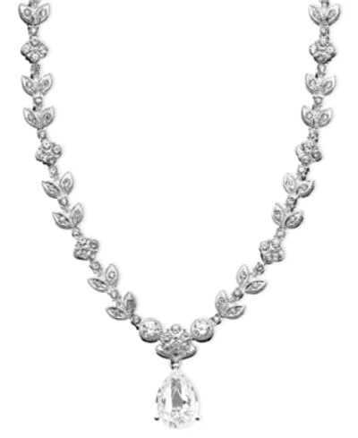 Shop Eliot Danori Cubic Zirconia Leaf (1 Ct. T.w.) Necklace, Created For Macy's