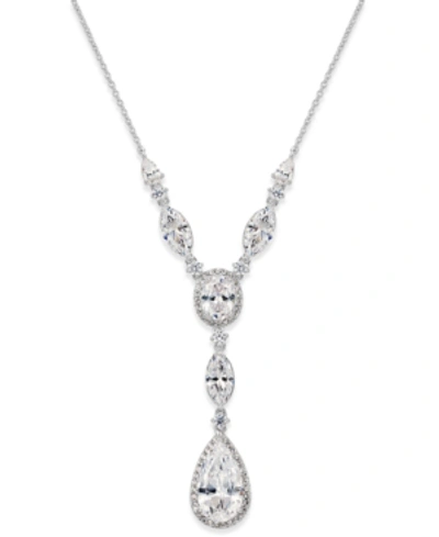 Shop Eliot Danori Crystal Y-neck Necklace, Created For Macy's In Silver